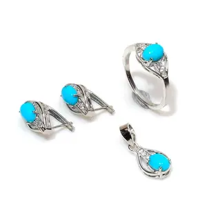 2023 New Model Jewelry 925 silver gemstone Set From Indian Manufacturer Suppliers in India