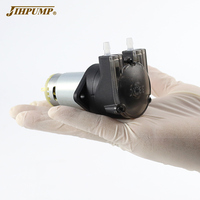 JIHPUMP 12V Micro pompe péristaltique 24V DC pompe à moteur haut débit 640 ml/min 4 rouleaux pour la distribution de liquide