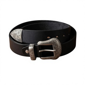 BS INTERNATIONAL NA33 Cinturón de Cuero Genuino de Vaca, Estilo Vintage, Hebilla Cuadrada de Acero Resistente, Longitud Personalizable para Hombre - Product Image 5