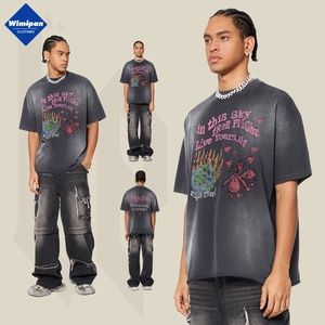 เสื้อยืดพิมพ์ลายสำหรับคนเดินบนถนนนักเลงย้อนยุคสไตล์อเมริกัน - Product Image 2