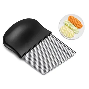 Kitchen Tools Stainless steel Crinkle Potato Carrot Manual Wavy Potato Chipper French Fries Cutter