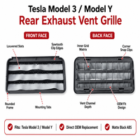 Grille d'aération de pare-chocs arrière (extracteur d'air) OE 1098751-00-C pour Tesla Model 3 Model Y 2017-2024 – Remplacement de la grille d'aération de cabine