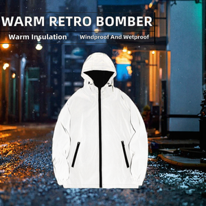 Custom Spring Casual <b>Warm</b> Padded Pilot Bomber <b>Jacket</b> Retro Windproof <b>Waterproof</b> Stand Collar MA1 Flight for Men - Product Image 2