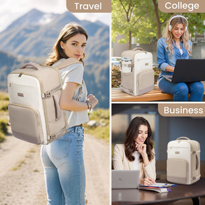 LOVEVOOK Mochila <span class=keywords><strong>de</strong></span> viaje para computadora portátil <span class=keywords><strong>de</strong></span> 17 "a la moda con 3 cubos <span class=keywords><strong>de</strong></span> embalaje Mochila impermeable aprobada por vuelo grande Weekender Daypack - Product Image 2