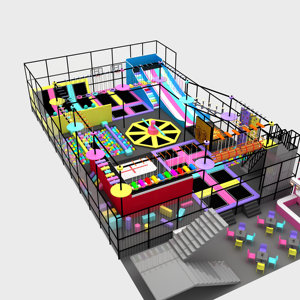 Cheap Children's Indoor Playground Equipment Kids Indoor Playground With Ball Pool <b>Trampoline</b> - Product Image 2