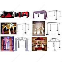 Support de toile de fond réglable pour stand d'exposition, pour l'extérieur et l'intérieur, mur de fleurs, rideau, décorations de mariage, de fête et d'événements