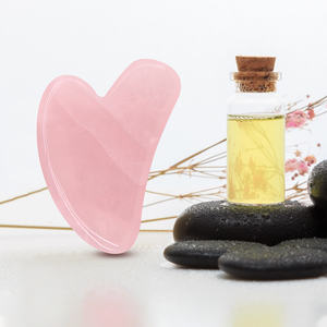 Zhongyan Taihe Guasha เซ็ตลูกกลิ้งใบหน้ารูปหัวใจกัวซาต่อต้านริ้วรอยกุหลาบหยกธรรมชาติสีชมพู - Product Image 5