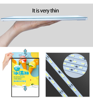 Livraison rapide Boîte à lumière LED ultra-mince en verre trempé personnalisé A1 A2 A3 A4 Boîte à lumière LED ultra-mince murale de conception personnalisée