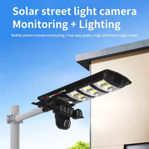 <b>Smart</b> V380 4g Solar Street Light With <b>Camera</b> Outdoor Cctv Ptz Dual Lens <b>Smart</b> Security Lamp Sim Card Powered Night Vision VFLOW - Product Image 1
