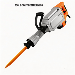 Martillo Demoledor Eléctrico Industrial <span class=keywords><strong>de</strong></span> Alto Impacto 75J, 1700W, Motor <span class=keywords><strong>de</strong></span> Cobre Puro, 65 Cinceles para Romper Hormigón y Roca - Product Image 5