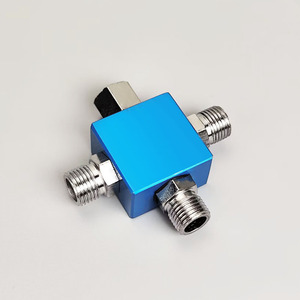 Great Craftsman 3-Way Airbrush <b>Adapter</b> Blue Aluminum Connector For Air <b>Pump</b> And Airbrush - Product Image 3