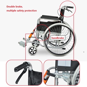 Silla de Ruedas Manual Plegable Ajustable KSM-202 para Cuidado Médico en el Hogar, Hospital y Personas Mayores - Product Image 4