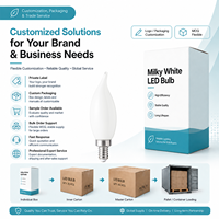 Timeless Decor CA11 Milchweiße Dimmbare LED-Filament-Kerzenlampe 2W E12/E14 Glaslampe 2700K/3000K CRI90 250 Lumen