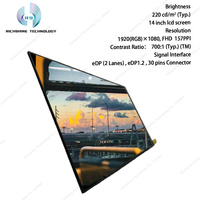 14 inç Ultra ince FHD IPS PCBA bent eDP 30pin LED ekran laptop LCD ekran B140HAN04.6 1920(RGB)* 1080 toptan