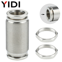 YIDI Raccord rapide pneumatique en laiton pour tuyau d'air en caoutchouc nitrile, raccord de traversée 4mm 6mm 8mm 10mm 12mm