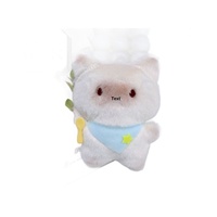Porte-clés Peluche Chat Lapin Mignon Couineur, 12 cm, Rembourrage Coton PP, Adorable Breloque Siamese, Meilleures Ventes, Vente en Gros, À partir de 14 ans