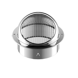 Stainless Steel Round Wall Vent Cover - 100mm (4") Louver Grille With Insect Mesh, For Bathroom, Kitchen, Dryer Exhaust
