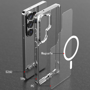 Custodia per Telefono Minimalista <span class=keywords><strong>Trasparente</strong></span> Magnetica Anti-Ingiallimento con Retro Rigido e Angoli con Cuscinetti d'Aria per <span class=keywords><strong>Samsung</strong></span> S 26Ultra - Product Image 5