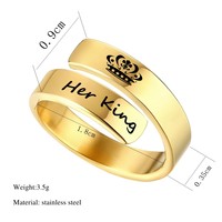 Anneau de guérison spirituelle réglable en acier inoxydable avec inscription de logo DIY, torsadé, pour hommes et femmes, bijoux d'inspiration tendance