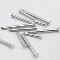 Pin Clevis Alloy M6 Lepas Cepat dengan Lubang DIN 1444 B ISO2341 DINGSHUO Finishing Perak