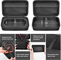 Étui de transport rigide en EVA noir personnalisé avec insert en mousse amovible, étanche et antichoc pour démarreur de batterie, station d'alimentation et chargeur