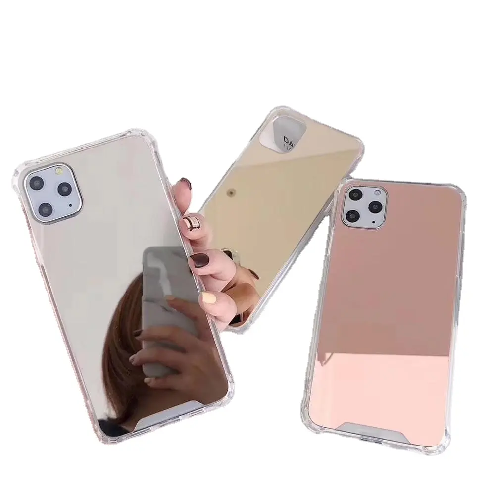 Étui de luxe pour téléphone portable, accessoires de maquillage, sac d'air avec miroir de protection antichute pour iphone11, nouvelle collection