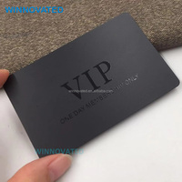 Tarjeta de membresía de metal personalizada de visita negra de latón de alta calidad Código de barras VIP