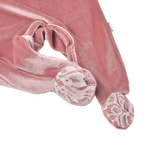 Set Abbigliamento Neonato alla Moda, Completo Invernale in Cotone Lavorato a Maglia con Pizzo, 100% Poliestere, 3 Pezzi per <span class=keywords><strong>Neonata</strong></span>, Colore Rosa - Product Image 4