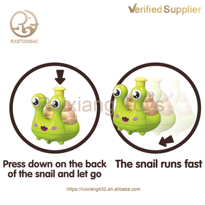 <span class=keywords><strong>Escargot</strong></span> de dessin animé, jouet pour bébé, jouet anti-stress, en plastique, pour bambins, tirer vers l'arrière - Product Image 3