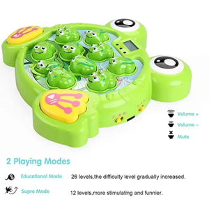 Niños pequeños 5 modos 45 niveles Multifuncional Dos martillos Interactivo <span class=keywords><strong>Whack</strong></span> <span class=keywords><strong>a</strong></span> Frog Game con luz y música - Product Image 4