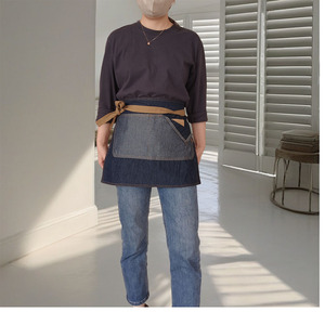Niuweili - Delantales de Mezclilla Lavada sin Mangas para <span class=keywords><strong>Hombre</strong></span> y Mujer, Modelo A3006 Multicolor, para Camareros y Chefs de Cafeterías - Product Image 5