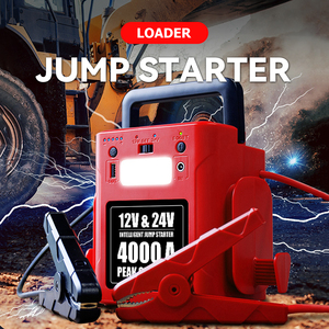 Démarreur de secours 56000mAh 12V 24V 4000A de crête pour camions lourds, bus, tracteurs, avec batterie externe USB, lumière LED et <span class=keywords><strong>chargeur</strong></span> de voiture - Product Image 3