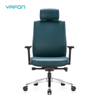 Chaise de bureau moderne ergonomique inclinable en cuir Pu avec dossier haut et accoudoir à réglage 3D