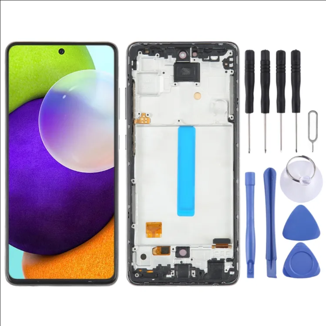 Original LCD Samsung Mobile Phone 6.43 Inch OLED LCD Screen for Samsung Galaxy A52 4G SM-A525 Digitizer Full Assembly with Frame