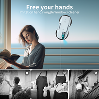 Robot Limpiacristales FMART T9 con Diseño Redondo Compacto que se Adapta a Varias Formas de Ventanas
