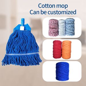 Tête de balai Kentucky robuste en fil de <span class=keywords><strong>coton</strong></span> recyclé pour outil de nettoyage de qualité commerciale avec clip de fixation - Product Image 4