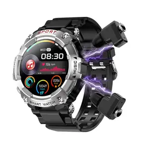 GAOKE T96 intelligente Uhr mit Ohrstöpsel Sport Gesundheitsüberwachung 2 in 1 intelligente Uhr mit Kopfhörern TWS Ohrstöpsel Mode intelligente Uhren