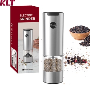Factory Price Stainless steel Handheld Electric <b>Grinder</b> <b>Pepper</b> Mill Battery Operated Salt And <b>Pepper</b> <b>Grinders</b> With Light - Product Image 1