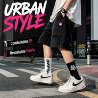 Chaussettes tendance streetwear graffiti pour femmes, mi-mollet, imprimées lettres, style délavé, pour couples, vente en gros