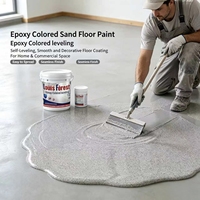 Peinture liquide autolissante pour sols en résine époxy, sable coloré, imitation marbre, revêtement en béton, imperméable, résistant à l'usure
