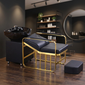Hairdressing salon hair washing <b>bed</b> hair salon hair washing <b>bed</b> haircutting barbershop hair washing <b>bed</b> metal frame ceramic - Product Image 1