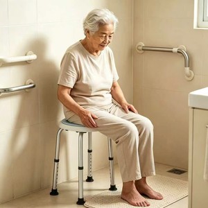 Tabouret de douche Vikangsheng en alliage d'aluminium gris antidérapant, banc de bain pour personnes âgées, équipement de sécurité pour la salle de bain - Product Image 1