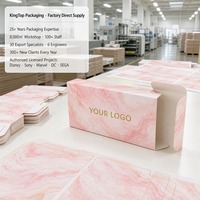 Boîte cadeau pliable en acrylique pour emballage cosmétique, impression personnalisée, rigide, robuste, de qualité supérieure, vente en gros, livraison directe d'usine