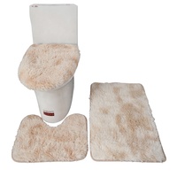 Tapis de salle de bain doux à poils longs, antidérapant, tapis moelleux en polyester