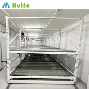 Commercial Grow Room Design Automated Mobile Vertical Grow Racks And Greenhouse Grow Tray Systems