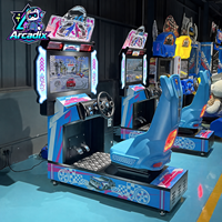 Simulateur de course automobile à monnayeur, machine d'arcade de jeu de conduite intérieur avec écran LCD pour parc d'attractions, vente en gros