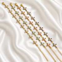 Nouveau Bracelet Ciel Étoilé en Acier Inoxydable, Design de Niche Haut de Gamme, Luxe Léger, Tendance Mode Européenne et Américaine, avec Zircon Croisé