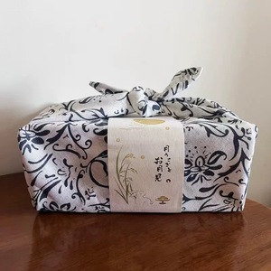 Furoshiki en coton <span class=keywords><strong>japonais</strong></span>, <span class=keywords><strong>tissu</strong></span> d'emballage, motifs floraux, pour emballage de cadeaux du Festival de la Mi-Automne, emballage festif, usage quotidien - Product Image 2