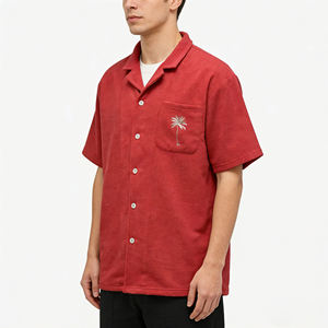 Serviettes de plage personnalisées en coton pour hommes, t-shirts en tissu éponge, t-shirts d'été pour hommes, chemises-serviettes surdimensionnées pour hommes - Product Image 4