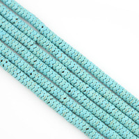 Perles en pierre d'howlite et de magnésite, perles ondulées en turquoise bleue et magnésite blanche pour la fabrication de bijoux 3mm x 6mm